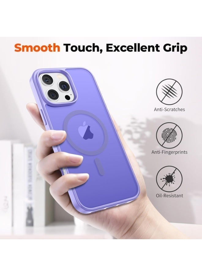 ACLIX Magnetic Case for iPhone 16 Pro Max [Shockproof & Slim] Matte Transparent Hard Back Cover with high-Grade Protection | Light Purple - Image 4